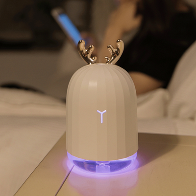 220ML Ultrasonisk Luftfukter Med "Cool Mist" & Fargeskiftende LED Lys