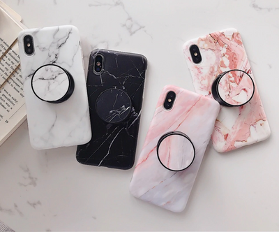 Marmor iPhone deksel med Kickstand Holder