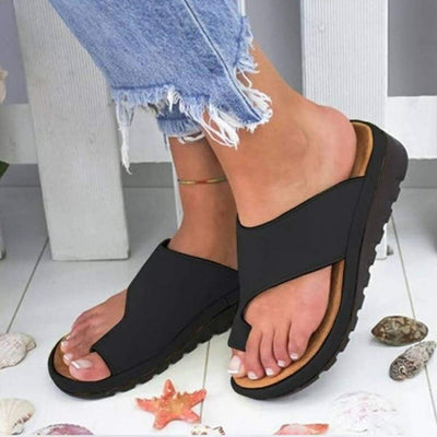 Sandaler som korrigerer feilstillingen av tåen