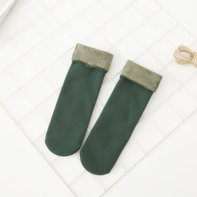 Winter Warm Male Socks Thicken Thermal Solid Wool Cashmere Snow Socks Unisex Seamless Velvet Boots Floor Sleeping Socks