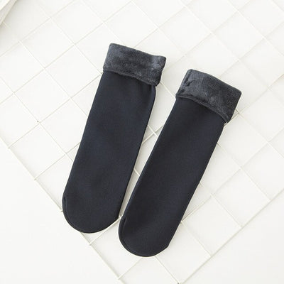 Winter Warm Male Socks Thicken Thermal Solid Wool Cashmere Snow Socks Unisex Seamless Velvet Boots Floor Sleeping Socks