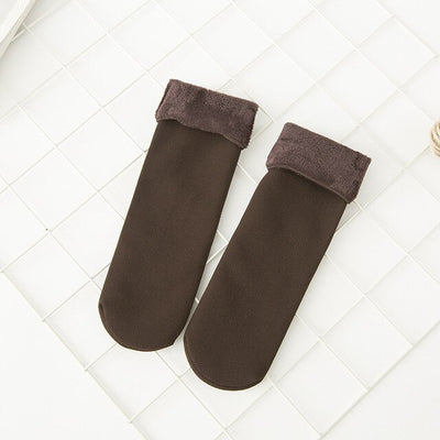 Winter Warm Male Socks Thicken Thermal Solid Wool Cashmere Snow Socks Unisex Seamless Velvet Boots Floor Sleeping Socks