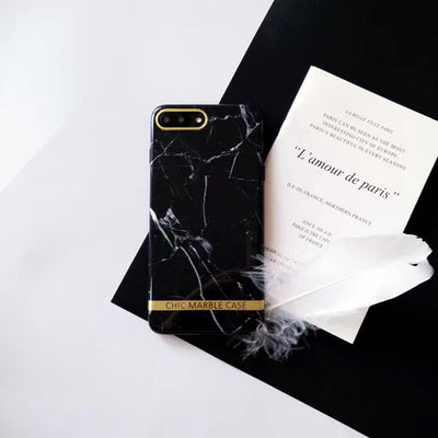 Premium marmor iPhone deksel
