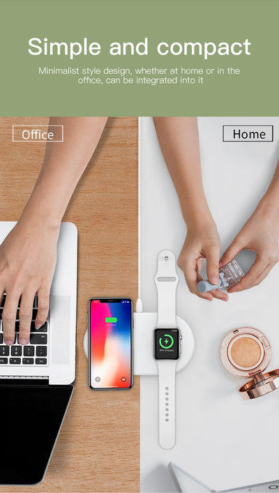 Trådløs lader plate For Apple Watch og iPhone