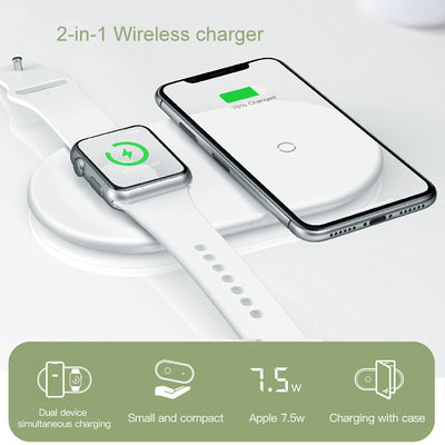 Trådløs lader plate For Apple Watch og iPhone