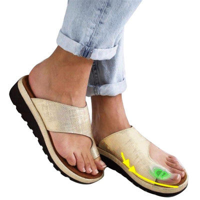 Sandaler som korrigerer feilstillingen av tåen